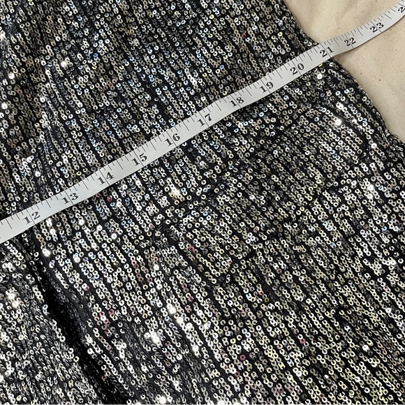 Piombo Women’s Single-Breasted Open-Front Silver Sequin Blazer XL Glam Party NWT - Picture 5 of 16